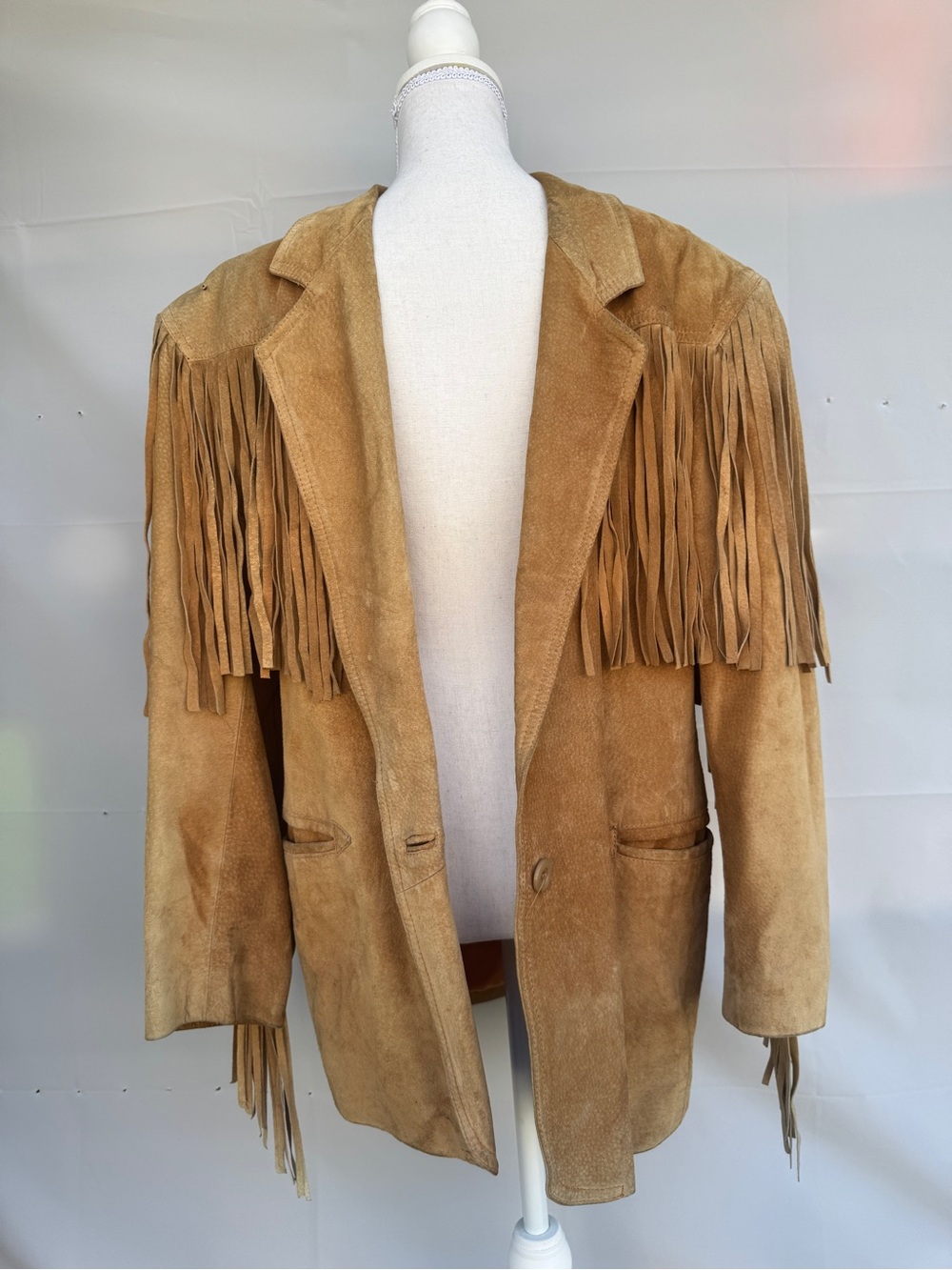 La Nouvelle Renaissance Vintage Suede Fringe Jacket